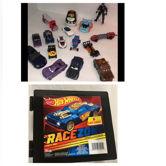 Lot of 16 different size brands 1 military guy &1 VTech police cars 1 H-W case - Picture 1 of 11